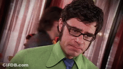 Man In Green Shirt And Tie Making Funny Face GIF