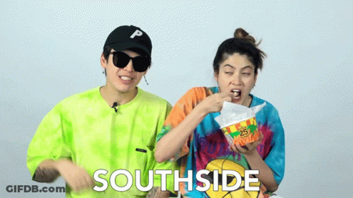 Man In Green Shirt And Woman In Tie Dye Southside GIF