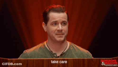 Man In Green Shirt Behind Podium Saying Dungeons & Dragons Adventures GIF