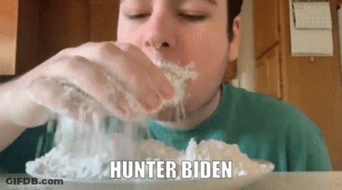 Man In Green Shirt Eating Food Hunter Biden GIF