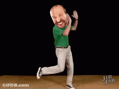 Man In Green Shirt Jumping In Air GIF