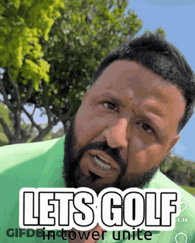 Man In Green Shirt Lets Golf In Tower Unite GIF