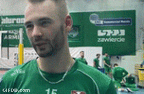 Man In Green Shirt Number 15 GIF