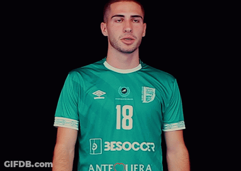 Man In Green Shirt Number 18 GIF