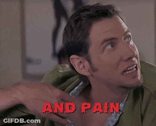 Man In Green Shirt Saying And Pain GIF