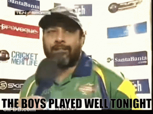 Man In Green Shirt Saying Boys Played Well GIF