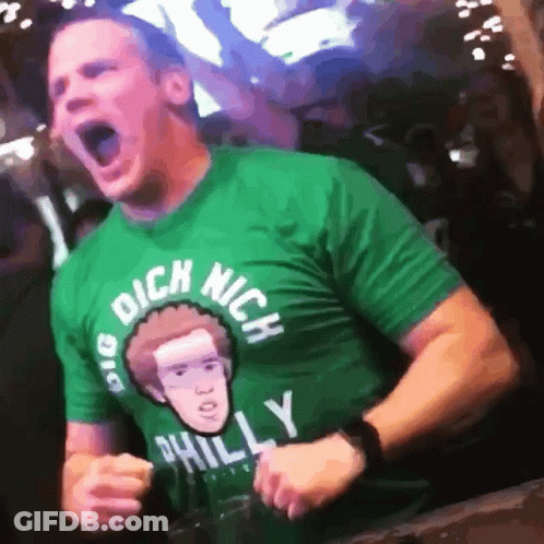 Man In Green Shirt Saying Dick Nich Philly GIF