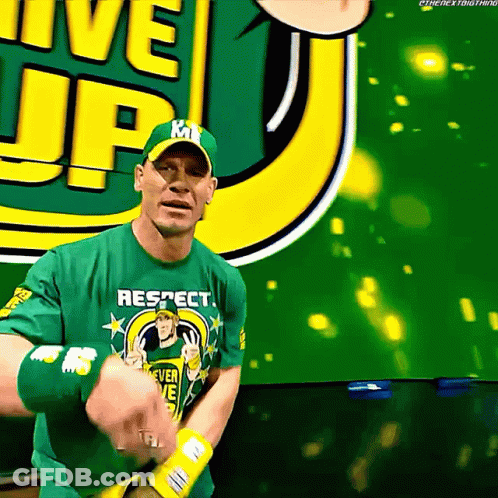 Man In Green Shirt Saying Respect GIF