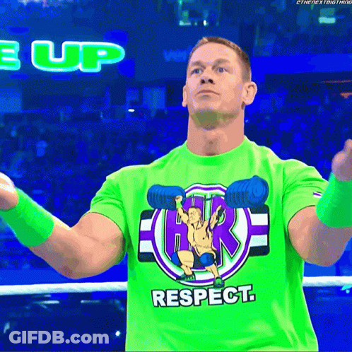 Man In Green Shirt Saying Respect GIF