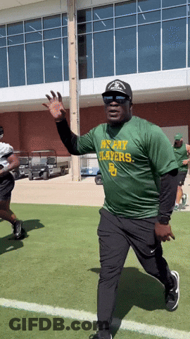 Man In Green Shirt Saying Stay Layers GIF