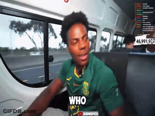 Man In Green Shirt Saying Who GIF