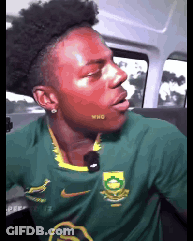 Man In Green Shirt Saying Who GIF