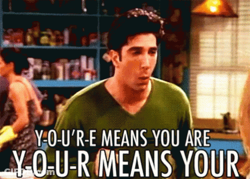 Man In Green Shirt Saying Y-O-U-R Means You Are GIF