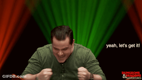 Man In Green Shirt Saying Yeah Let's Get It GIF