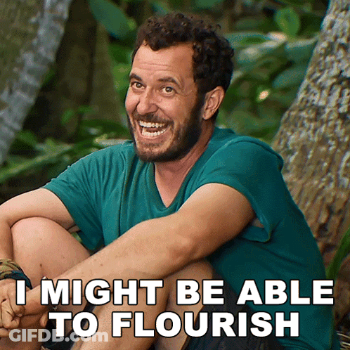 Man In Green Shirt Smiling I Might Be Able To Flourish GIF