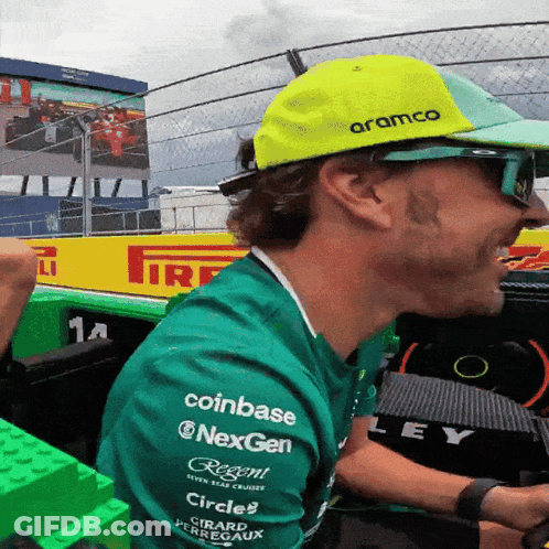 Man In Green Shirt With Coinbase On Sleeve GIF