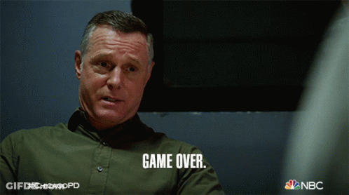 Man In Green Shirt With Game Over GIF