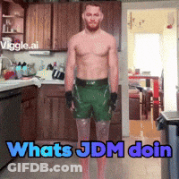 Man In Green Shorts Saying Whats Jdm Doin GIF