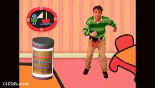 Man In Green Striped Shirt Dancing GIF