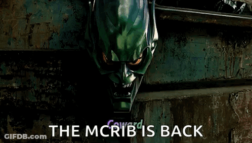 Man In Green Suit In Dark Alleyway The McRib Is Back GIF