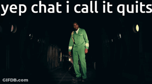 Man In Green Suit Saying I Call It Quits GIF