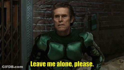 Man In Green Suit Saying Leave Me Alone GIF