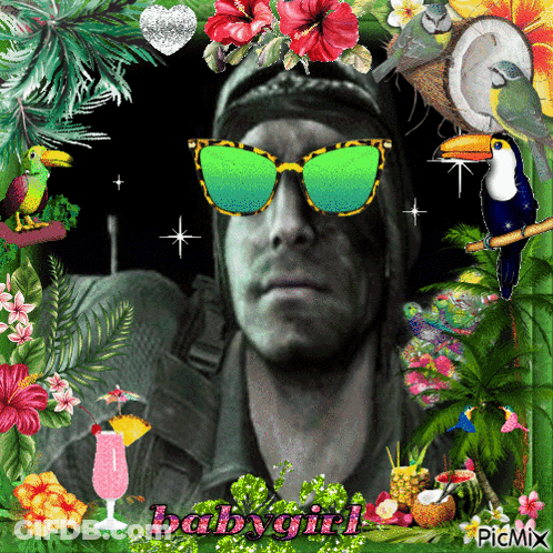 Man In Green Sunglasses Saying Babygirl GIF