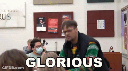 Man In Green Sweater Glorious GIF