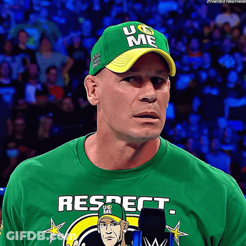 Man In Green T-Shirt Saying Respect GIF