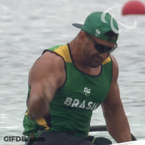 Man In Green Tank Top Saying Brasil GIF