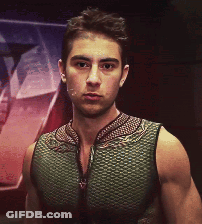 Man In Green Tank Top With Zipper GIF