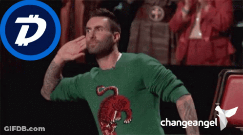 Man In Green Tiger Shirt Saluting Change Angel Logo GIF