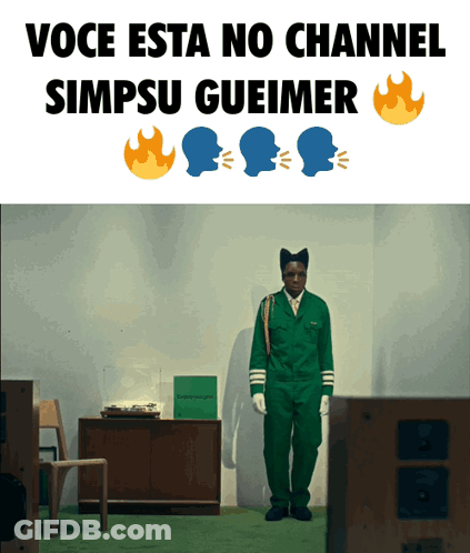 Man In Green Uniform Voce Esta No Channel Simpsu Guimer GIF