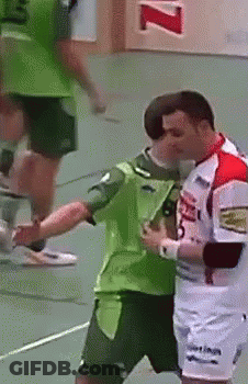 Man In Green Vest With Number 5 GIF
