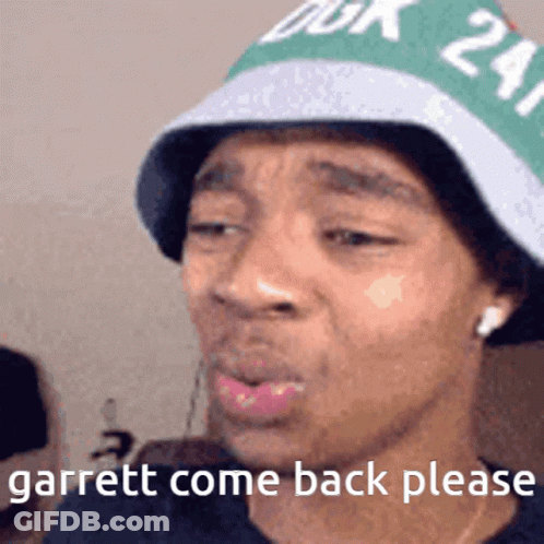 Man In Green White Hat Garrett Come Back Please GIF