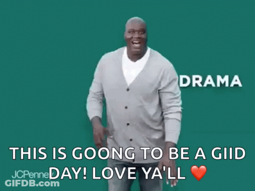 Man In Grey Cardigan Dancing Saying This Is Going To Be A Good GIF