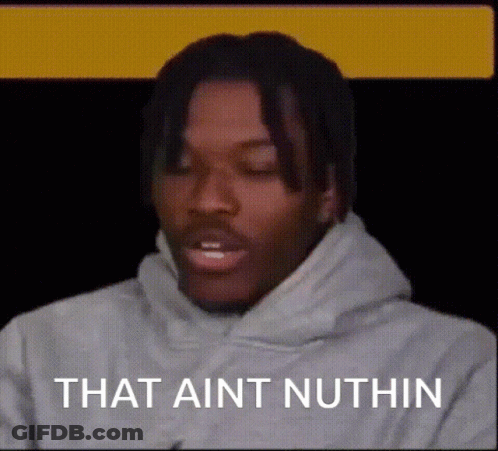 Man In Grey Hoodie Saying That Aint Nuthin GIF