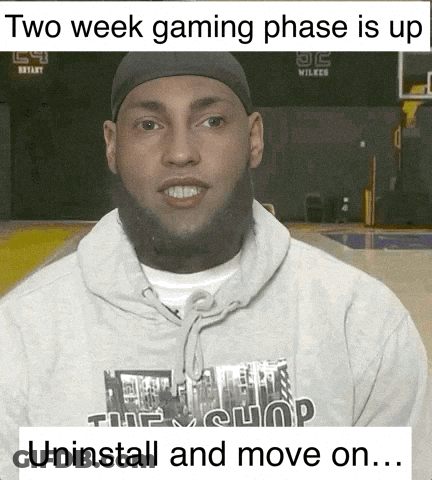 Man In Grey Hoodie Saying The Shop GIF