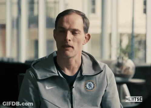 Man In Grey Nike Jacket With Chelsea Logo GIF