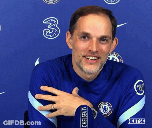 Man In Grey Nike Jacket With Chelsea Logo GIF