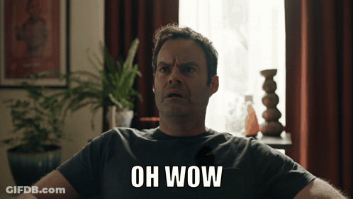 Man In Grey Shirt Saying Oh Wow GIF