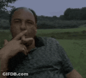 Man In Grey Shirt Smoking Cigarette In Field GIF