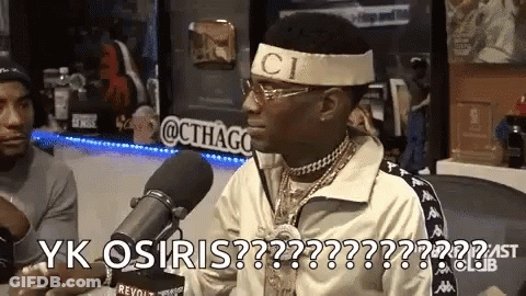 Man In Gucci Headband At Microphone GIF