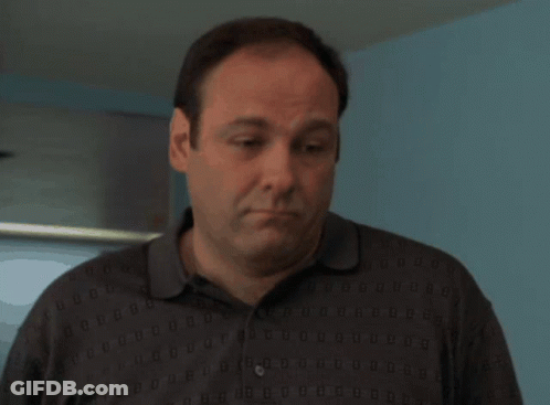 Man In Gucci Shirt Looks Sad GIF