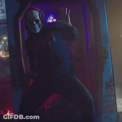 Man In Halloween Costume Crazy Dancing GIF
