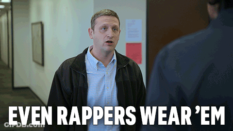Man In Hallway Even Rappers Wear 'Em GIF