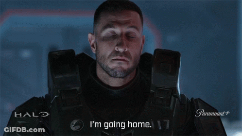 Man In Halo Costume Saying Im Going Home GIF