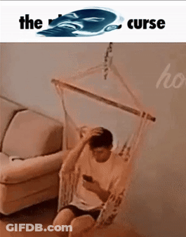 Man In Hammock On Phone Saying The Curse GIF