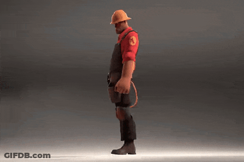 Man In Hard Hat Talking On Cell Phone GIF