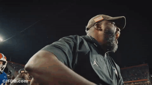 Man In Hat And 41 Shirt On Football Field GIF